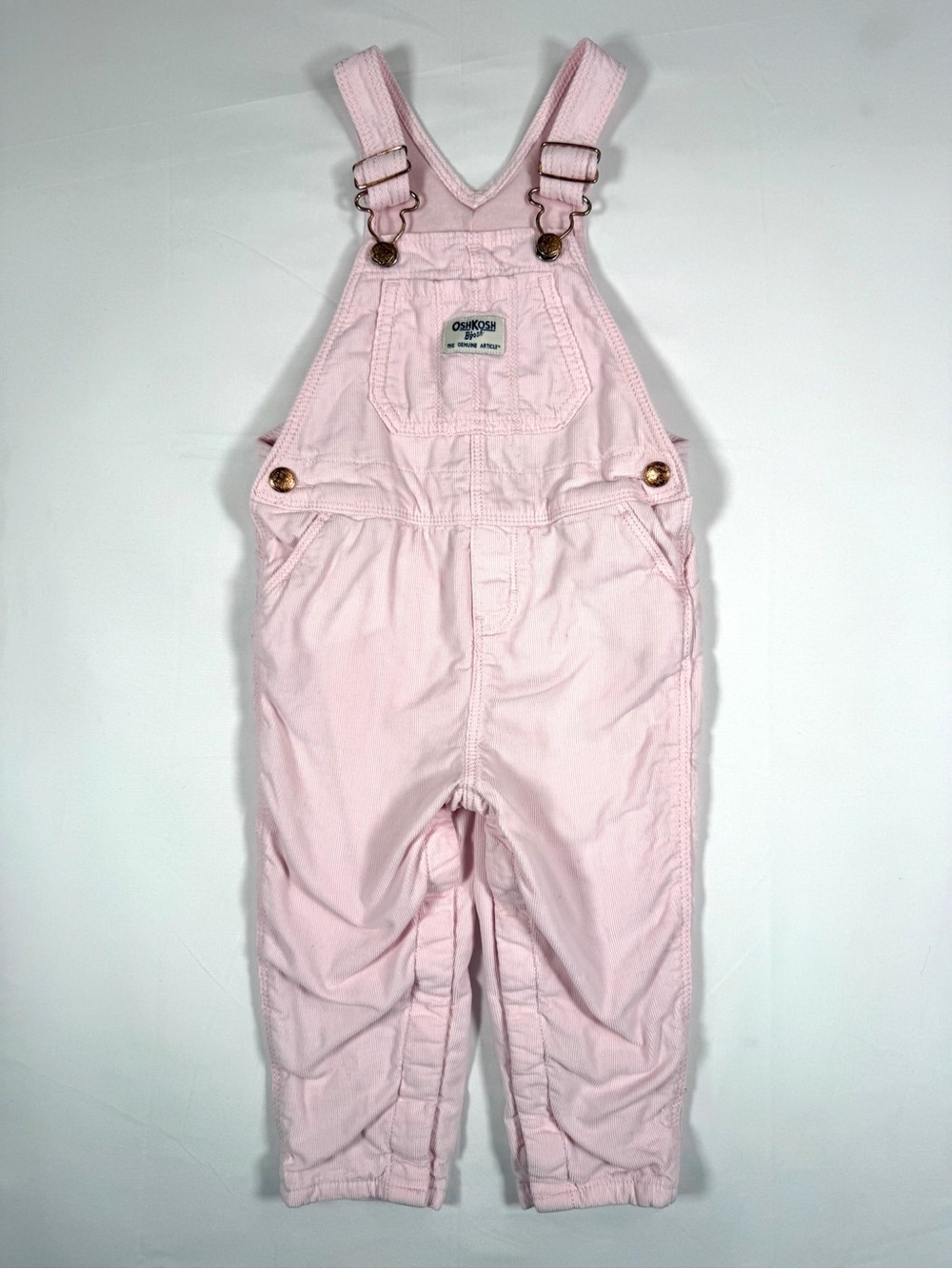 OSHKOSH B’GOSH Baby‎ Girls Pink Corduroy Overalls 24M Cotton Bib Pants
